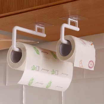 1 Buah Tempat Gulungan Kertas Rak Handuk Rak Gantung Penyimpanan Kamar Mandi Rak Toilet Aksesori Tisu Dapur Gantungan Dinding Dapur