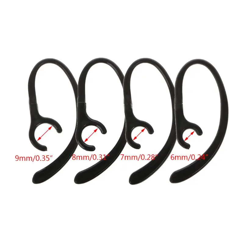 1 Pasang Anti Hilang Lembut Bluetooth Earphone Earhook Klip Headphone Stand Olahraga Headset Telinga Hook Clamp Pemegang Pengait Telinga Sayap - 0