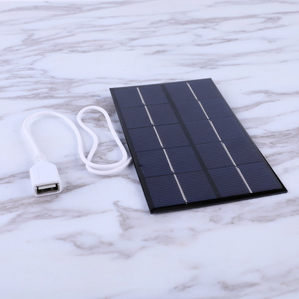 1 PC USB Panel Tenaga Surya / Solar Panel 5 W 5 V DIY Solar Charger 88X142 Mm untuk 3-5 V Baterai - 0