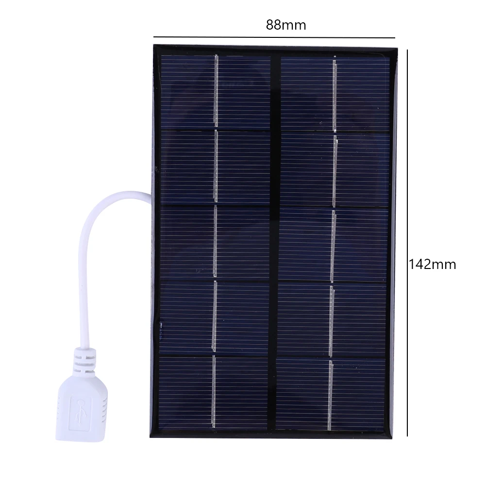 1 PC USB Panel Tenaga Surya / Solar Panel 5 W 5 V DIY Solar Charger 88X142 Mm untuk 3-5 V Baterai - 5