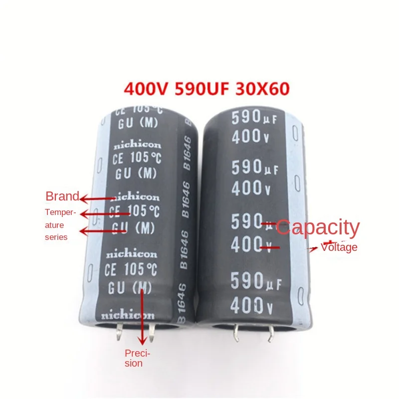 (1 PCS) Inverter 400V590UF 30X60 biasa digunakan untuk mengganti kapasitor Nichicon 400V 560UF 30*60 - 1
