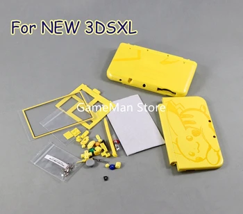 1 set Full Set Housing Shell Case dengan Tombol Sekrup Pengganti Casing Konsol Pelat Penutup Pelat Muka untuk 3DS LL/XL BARU