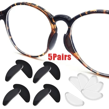 10 Buah Bantalan Hidung Kacamata Bantalan Hidung Silikon Perekat Bantalan Hidung Tipis Putih Antiselip untuk Kacamata Kacamata Hitam