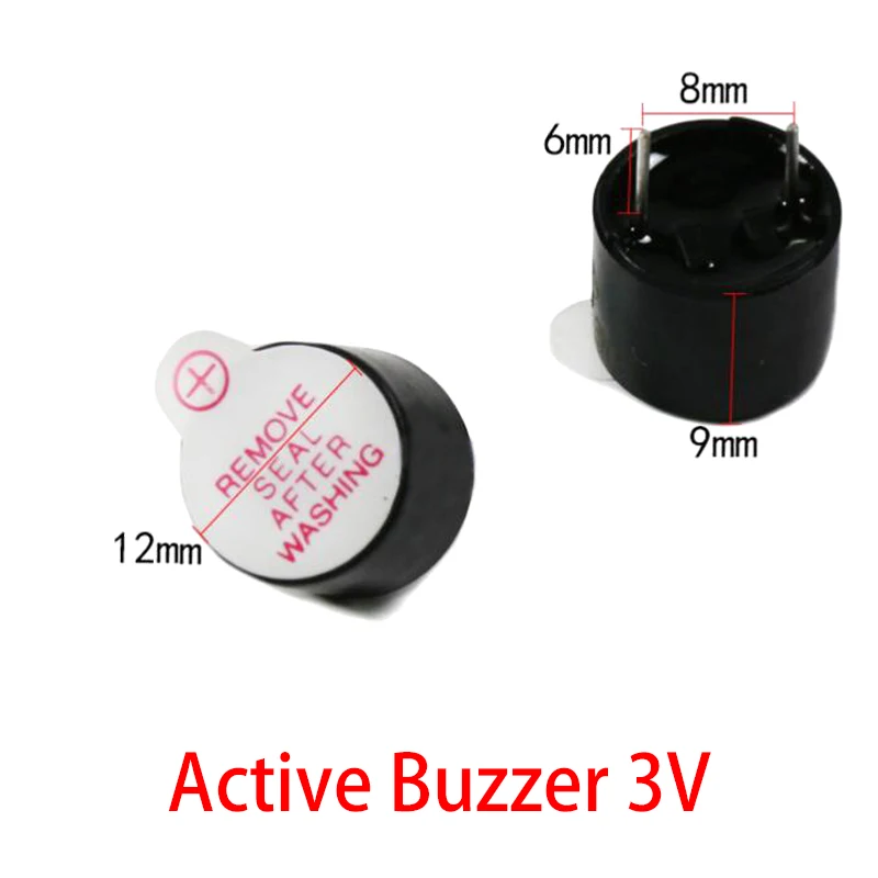10 buah 3V 5V 12V Bel Aktif Nada Bip Kontinu Magnetik Panjang 12*9.5 mm Baru dan Asli untuk Speaker Steker Mini Arduino - 1
