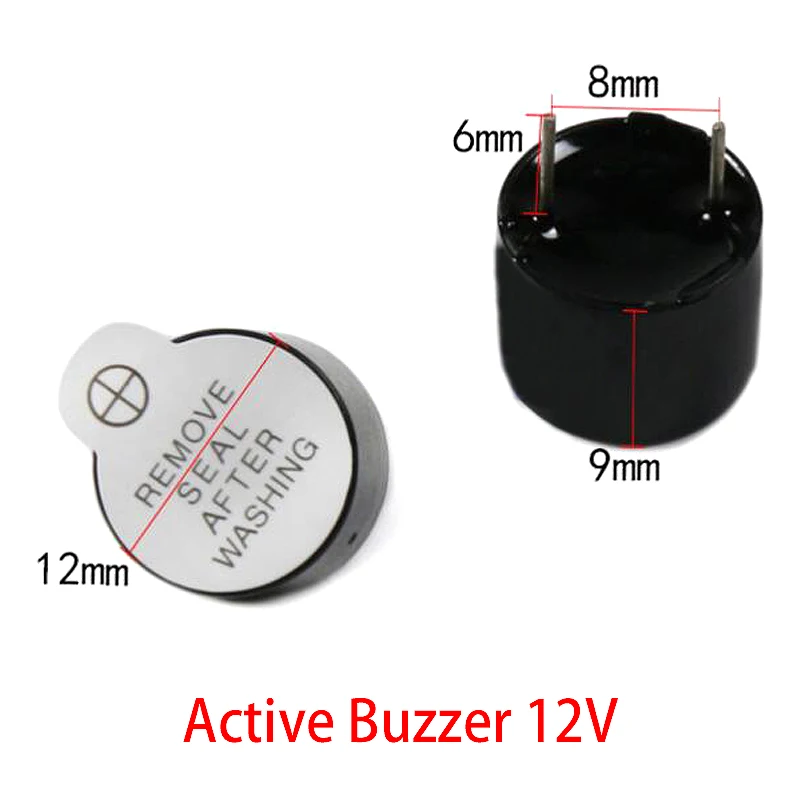 10 buah 3V 5V 12V Bel Aktif Nada Bip Kontinu Magnetik Panjang 12*9.5 mm Baru dan Asli untuk Speaker Steker Mini Arduino - 3