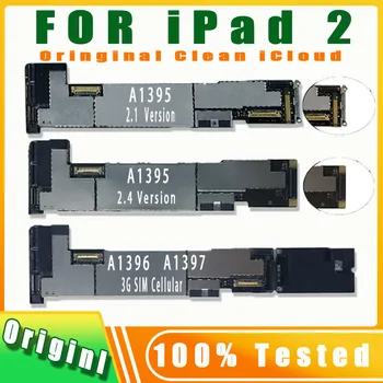 100% Asli TANPA Papan Logika iCloud untuk iPad 2, Versi WIFI A1395 Versi Seluler A1396 / A1397 3G untuk Papan Utama iPad 2
