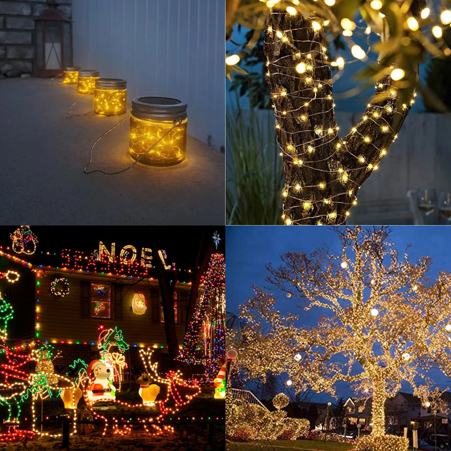 1000 LED Outdoor String Lampu Pernikahan Garland Dimmable Tenaga Surya Peri Solar Pohon Pernikahan Natal Pesta Pernikahan Taman - 4
