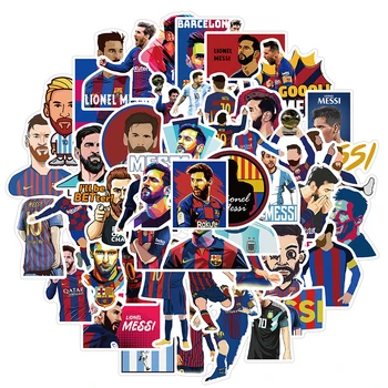 100Pcs Lionel Messi Stiker Bintang Sepak Bola Tahan Air dan Tahan Debu Ponsel Cangkir Air Komputer Helm Bagasi Gitar PVC Stiker