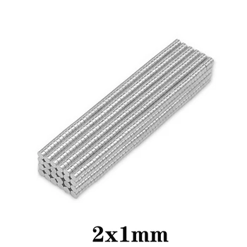 100~10000 BUAH Magnet Bulat Kecil 2x1 Magnet Kuat Neodymium 2x1mm Magnet Kuat NdFeB Permanen 2x1mm Magnet Cakram mini 2*1