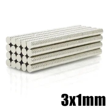 100~2000 Buah Magnet Bulat Kecil Mini 3x1 Magnet Neodymium 3mm*1mm Diameter 3x1mm Permanen NdFeB Magnet Kuat Super Kuat 3*1mm