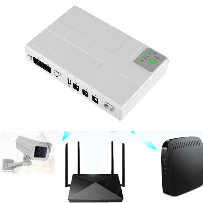 10400 mAh Uninterruptible Power Supply USB 5 V 9 V 12 V 1A Mini UPS Baterai Cadangan untuk Rumah WiFi Router Modem Pemadaman Darurat Menggunakan - 2