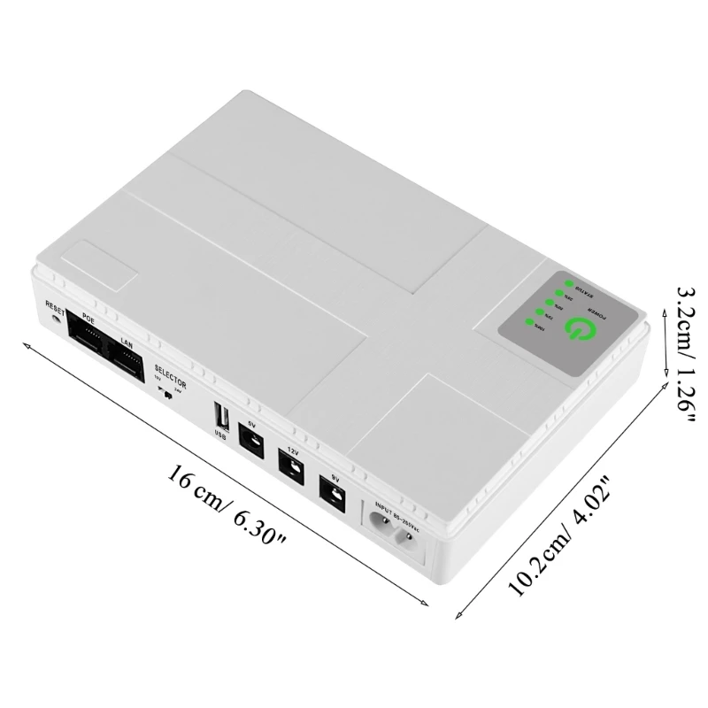 10400 mAh Uninterruptible Power Supply USB 5 V 9 V 12 V 1A Mini UPS Baterai Cadangan untuk Rumah WiFi Router Modem Pemadaman Darurat Menggunakan - 5