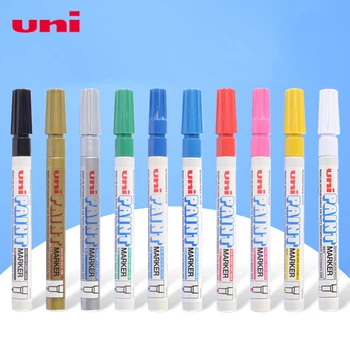 1pcs UNI PX-21 Spidol Permanen Berwarna Minyak Tahan Air Menulis untuk Logam Kaca Kain Ban Graffiti Paint Marker Pen