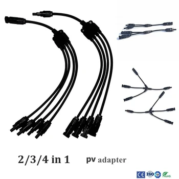 2/3/4 IN 1 konektor Jalur Kabel Adaptor Daya pv Steker Adaptor Panel Surya