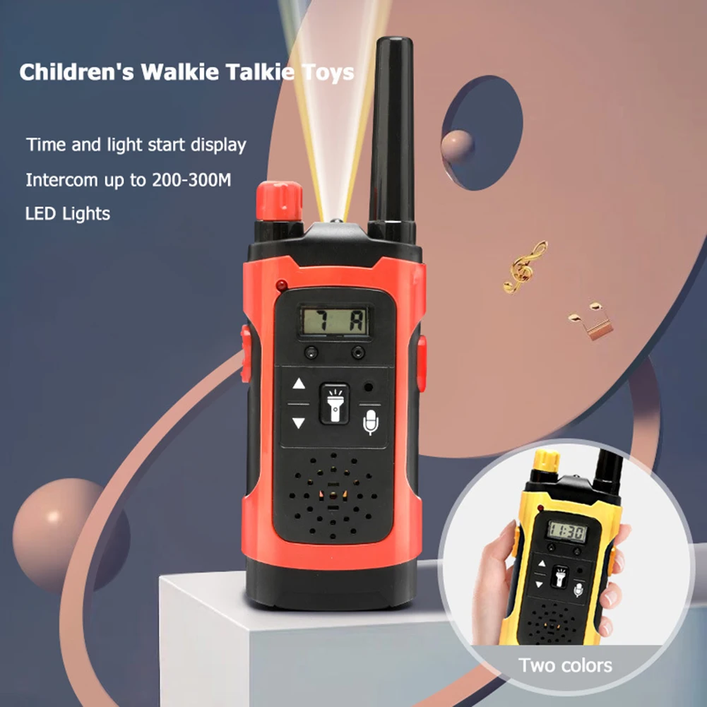 2 Buah Walkie Talkie Genggam Portabel Anak-anak Interkom Transceiver Radio Luar Ruangan Mainan Walkie Talkie Jarak Jauh Anak-anak Hadiah - 0