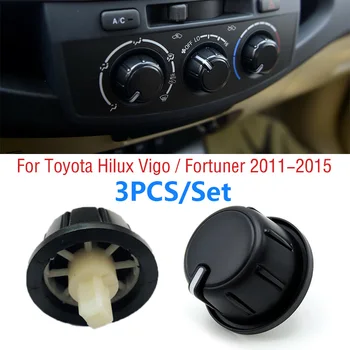 3 Buah / Set untuk Toyota Hilux Vigo 2011-2015 / Fortuner 2011-2015 Sakelar Tombol Tombol Pengontrol Pemanas AC Mobil