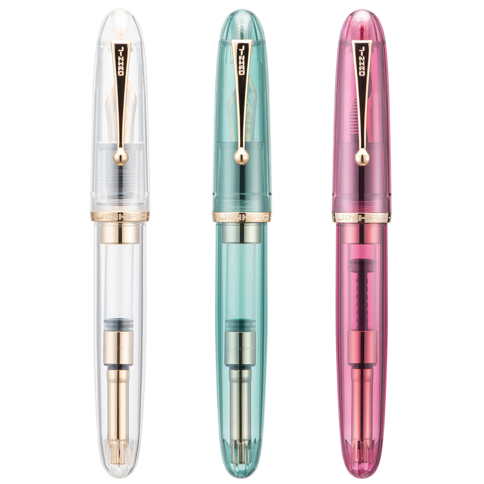 3 BUAH Jinhao 9019 Fountain Pen #8 Ekstra Halus / Halus / Ujung Pena Sedang, Pena Tulis Resin Ukuran Besar & Konverter Kemampuan Besar - 1