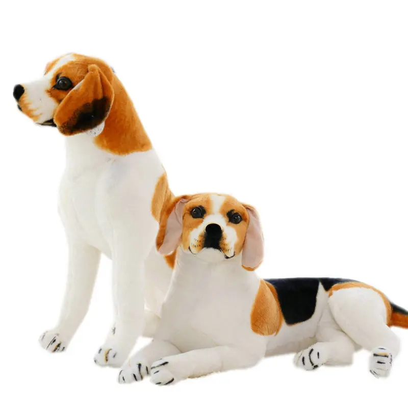 30-90cm Mainan Anjing Beagle Boneka Binatang Realistis Mainan Boneka Mewah Anjing Hadiah untuk Anak-anak Dekorasi Rumah Maskot Promosi Toko Hewan Peliharaan - 1