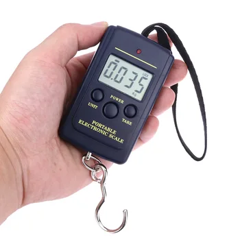 40kg / 10g Mini Digital Skala untuk Memancing Bagasi Perjalanan Pembobotan Tali Baja Gantung Elektronik Kait Skala Dapur Berat Alat