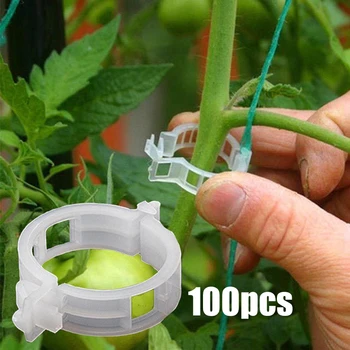 50/ 100 buah Klip Penyangga Tanaman untuk Tanaman Merambat Sayuran Tomat Taman Klip Tegak Dapat Digunakan Kembali Perlengkapan Berkebun Alat Pengikat Okulasi