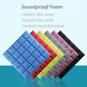 50x50x5cm Dinding Busa Kedap Suara Dekorasi Rumah Busa Kedap Suara Penghenti Suara Akustik untuk Ruang Studio Ruang Audio KTV