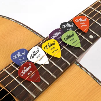 6 Buah Pick Gitar Alice Ketebalan Tunggal 0.58 0.71 0.81 0.96 1.20 1.50 (mm) Pilihan Acak Warna Pick Gitar Accesorios Guitarra