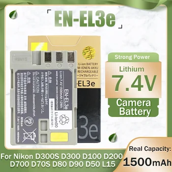 7.4 V 1500 mAh EN-EL3e EN EL3e EL3a ENEL3e Isi Ulang Baterai Kamera Digital untuk Nikon D300S D300 D100 D200 D700 D70S D80 D90