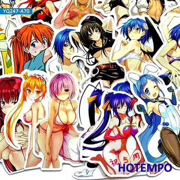 70 buah Stiker Gadis Kelinci Kecantikan Seksi Anime Kesejahteraan Otaku untuk Mainan Ponsel Laptop Koper Koper Skateboard Stiker Kartun