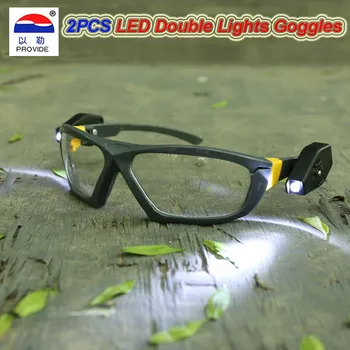 801D Lampu LED Kacamata Pengaman Kacamata Baca Malam untuk Pekerjaan Industri yang Aman Perbaikan Mobil Lampu Berkuda Olahraga Luar Ruangan