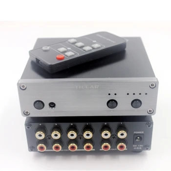 A2 HI FI Lossless 2 Input 4 Output Distributor Audio RCA Pengalih Sumber Pemilih Sinyal Volume Nada untuk Papan Penguat Stereo