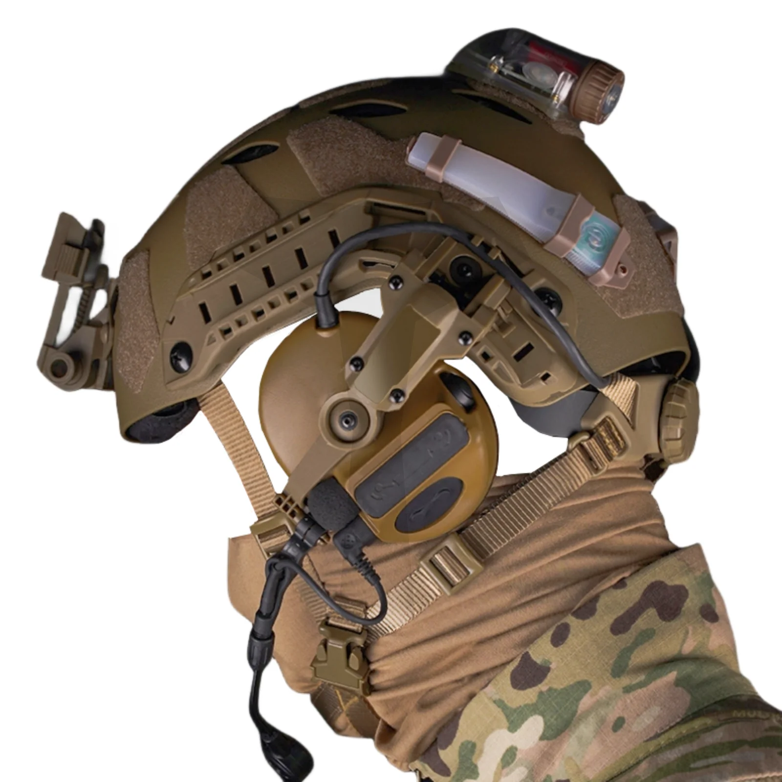 Adaptor Rel Helm Taktis untuk Aksesori Menembak Airsoft PELTOR ComTac Dudukan Headset Cocok untuk Tim ARC Inti Ops Rel Wendy MLOK - 2