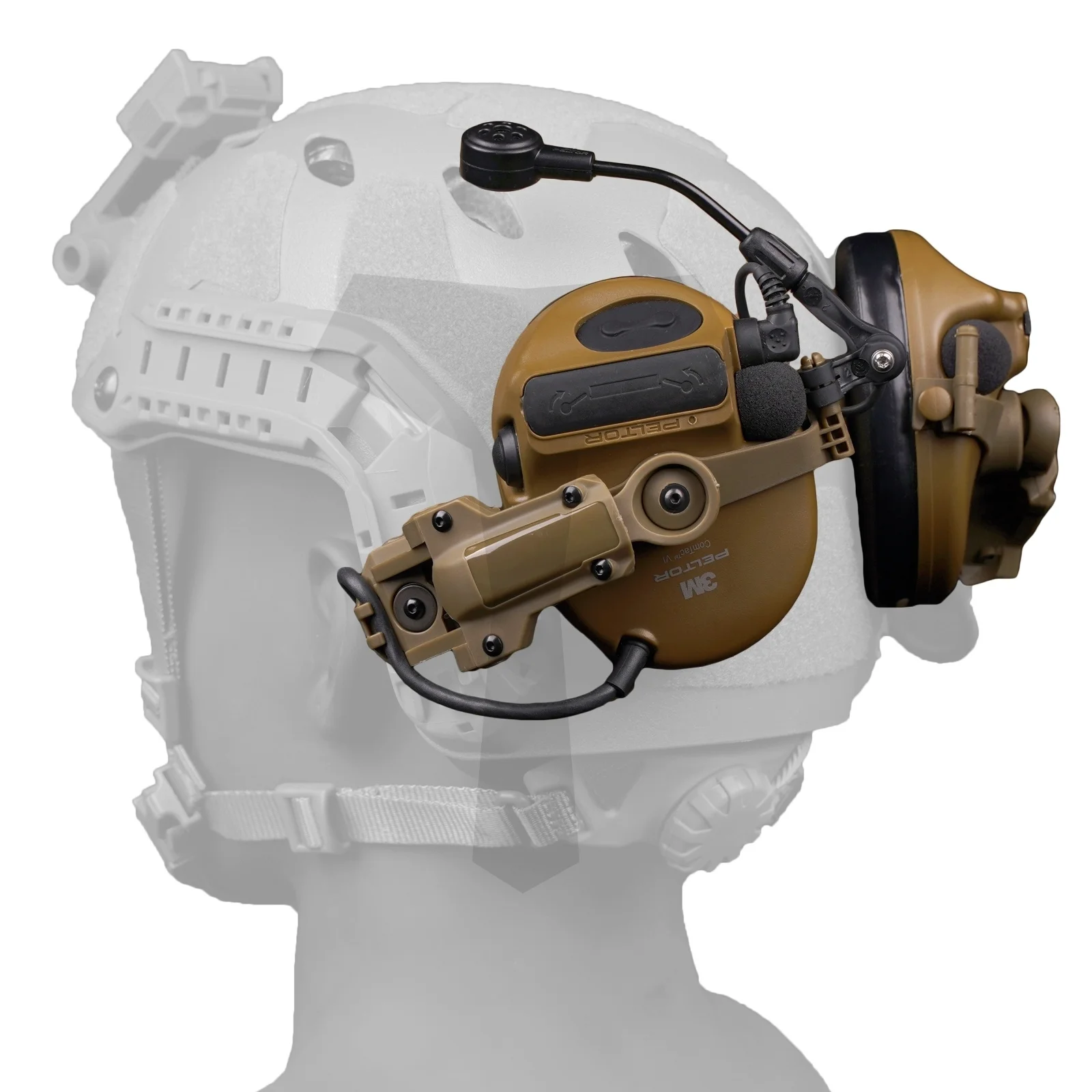 Adaptor Rel Helm Taktis untuk Aksesori Menembak Airsoft PELTOR ComTac Dudukan Headset Cocok untuk Tim ARC Inti Ops Rel Wendy MLOK - 3