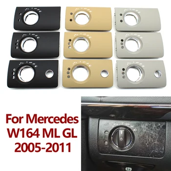Aksesoris Interior Mobil Hiasan Penutup Tombol Sakelar Lampu Depan Lampu Depan untuk Mercedes Benz W164 ML GL 300 350 450 500 2005-2011