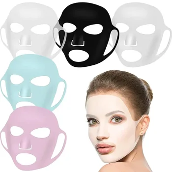 Alat Perawatan Kulit Penutup Masker Wajah Silikon Dapat Digunakan Kembali Tempat Masker Silikon Pelembab Dapat Digunakan Kembali untuk Masker Lembar