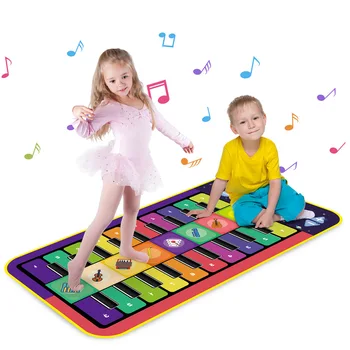Anak-anak Belajar Pendidikan Selimut Baris Ganda Alat Musik Keyboard Piano Tikar Musik Mainan Edukasi Kebugaran Bayi untuk Anak-anak