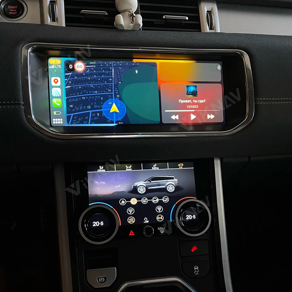 Android 12 untuk Range Rover Evoque L538 2012-2018 Radio Mobil Stereo Pengganti GPS Multimedia Plyer dengan Kontrol Iklim Panel AC - 4