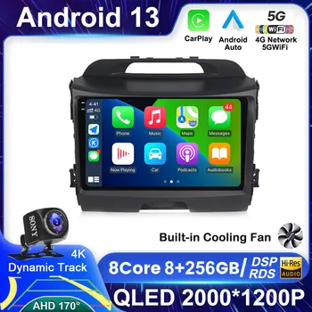 Android 13 untuk KIA Sportage 2010 2011 2012 2013 2014 2015 2016 Pemutar Multimedia Radio Mobil Radio Otomatis Video GPS Navigasi WiFi 2 Din