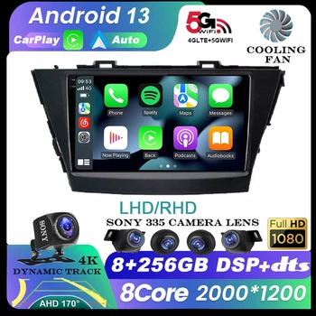 Android 13 untuk Toyota Prius Plus V Alpha LHD RHD 2012-2017 Pemutar Video Multimedia Radio Mobil Navigasi GPS Stereo 4G WIFI DSP