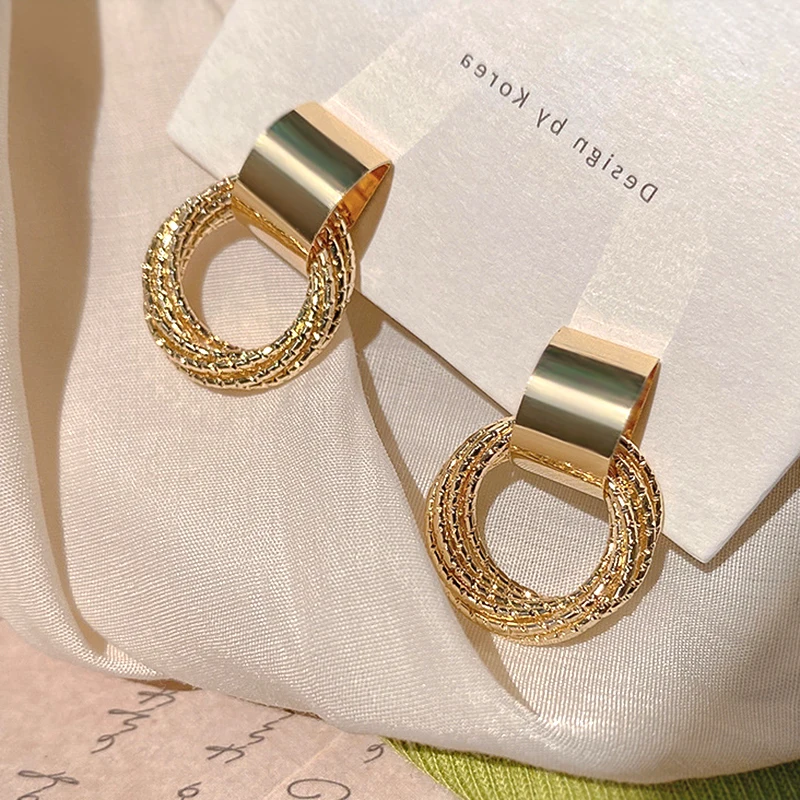 Anting-Anting Lingkaran Pelapisan Emas Asli 14K Trendi untuk Wanita Perhiasan Berkualitas Tinggi Shiny AAA Zircon S925 Jarum Perak Sederhana Setiap Hari - 4