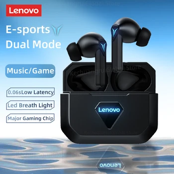 Asli Lenovo GM6 TWS Headset Bluetooth Nirkabel Subwoofer Diafragma Logam Game Tanpa Penundaan Pengurangan Kebisingan Earphone Bluetooth