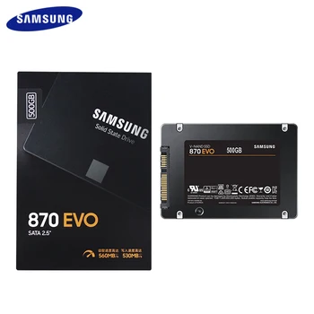 Asli Samsung SSD 870 EVO 250 GB 500 Gb 1 TB 2 Tb Internal Solid State Disk Hard Drive Kecepatan Tinggi 560 Mb / S untuk Laptop Desktop