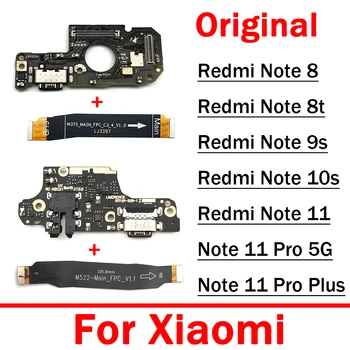 Asli untuk Xiaomi Redmi Note 11 4G 8 8T 9S 9 10 10s 11 Pro 5G Konektor Port Pengisi Daya USB Papan Konektor Steker Dok Kabel Fleksibel