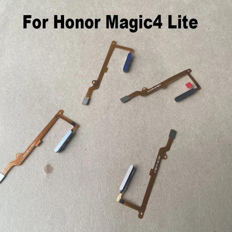 Asli untuk Honor Magic4 Lite Tombol Beranda Sensor Sidik Jari Tombol Daya Kabel Fleksibel Sensor ID Sentuh Suku Cadang Ponsel Pintar Magic 4 - 0
