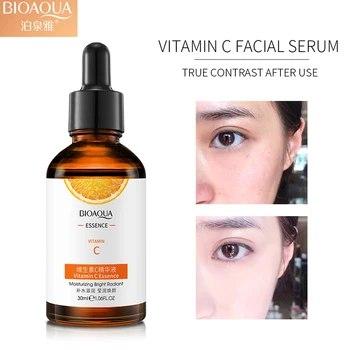BIOAQUA Vitamin C Serum untuk Pelembab Wajah Mencerahkan Perbaikan Kulit Serum Esensi Wajah Halus Produk Perawatan Kulit Perawatan Wajah