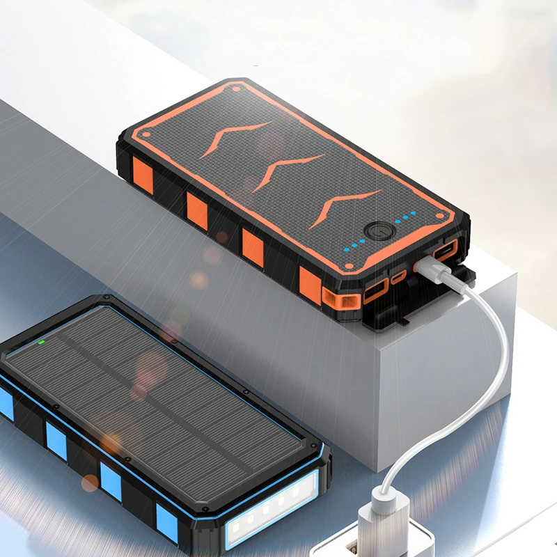 Bank Daya Baru Pengisian Nirkabel Catu Daya seluler 98000mAh dengan Lampu Berkemah Pengisi Daya Ponsel Baterai USB Panel Tenaga Surya / Solar Panel - 5