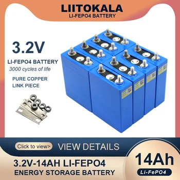 Baru 3.2 V 14AH LiFePO4 Baterai Fosfat 14000 mAh untuk 4 S 12 V 12.8 V 24 V Motor Mobil Motor Modifikasi Baterai M6 Stud