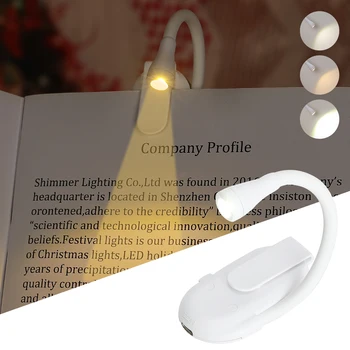Baru 3W LED Klip Buku Lampu Pelindung Mata Lampu Meja USB Isi Ulang 3-Warna Stepless Dimmable Lampu Baca Siswa Lampu Malam