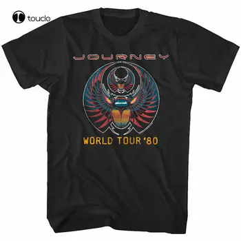 Baru Journey Band Tur Dunia 80-an Kaus Pria Album Band Rock Kaus Konser Langsung yang Diambil Kaus Katun Mode Lucu Baru