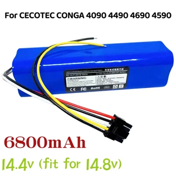 Baterai 6800mAh 4s2p Untuk CECOTEC CONGA 4090 4490 4690 4590 Paket Baterai Robot Mengepel Netease Manufaktur Cerdas NITModel