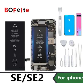 Baterai BoFeite untuk iPhone SE SE2 Pengganti Bateria untuk Baterai Apple iPhone dengan Kit Alat Perbaikan